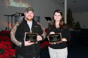 David Jones (left) in the Housekeeping Department and Alison Clayton in the Information Systems Department won the individual customer service awards.
