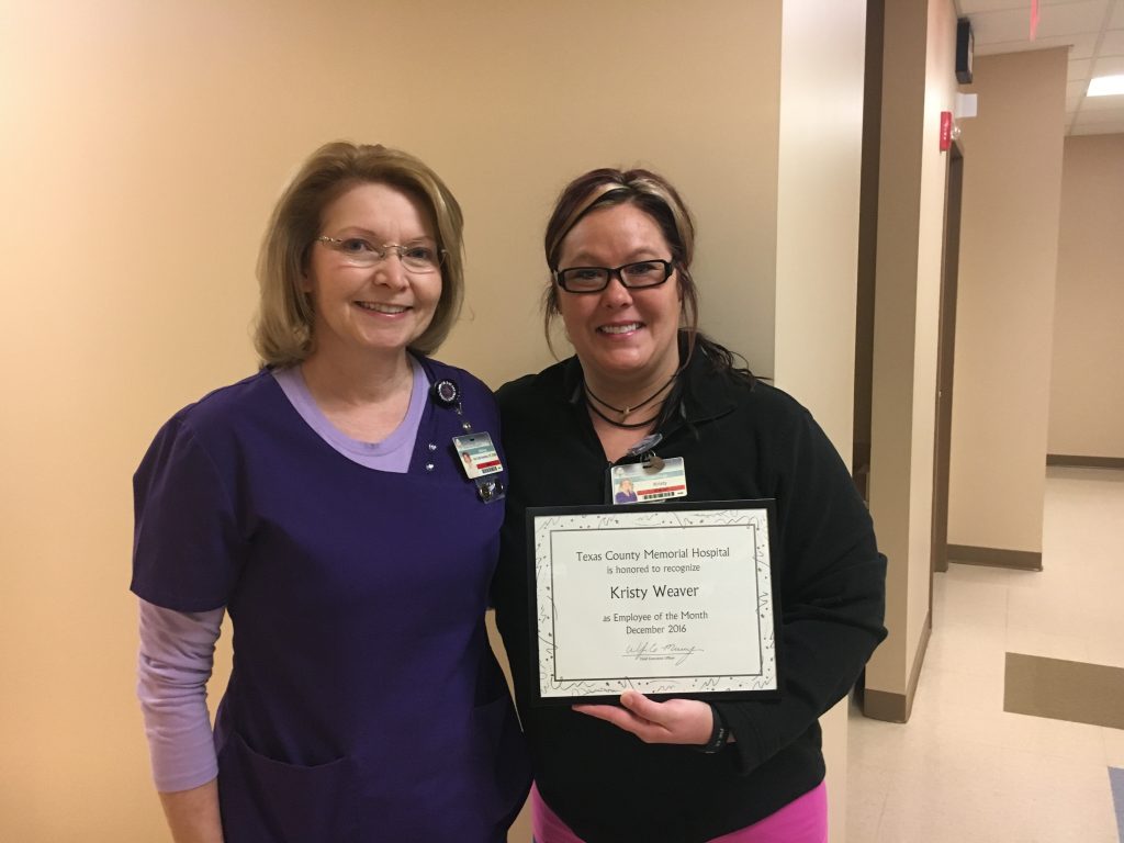 Kristy Weaver, right, with her supervisor, Ann Hamilton.