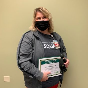 Shanda with Daisy Award Shanda Melton, RN Daisy Award Winner Spring 2021 Texas County Memorial Hospital